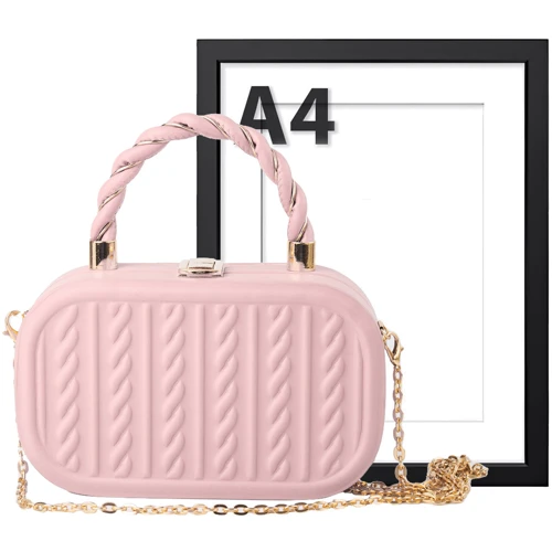 Жіноча сумка-сетчел Valiria Fashion рожева (ODA115-13): Тип ручки Со съемным ремнем, Плечевой ремень, На цепочке, Короткая ручка