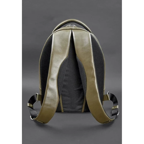 Жіночий рюкзак BlankNote оливковий (BN-BAG-48-olive): Фактура Матовая, Гладкая