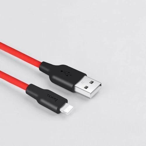 Кабель Hoco USB Cable to Lightning X21 Plus 2.4A 3m Black/Red: Довжина 3 м