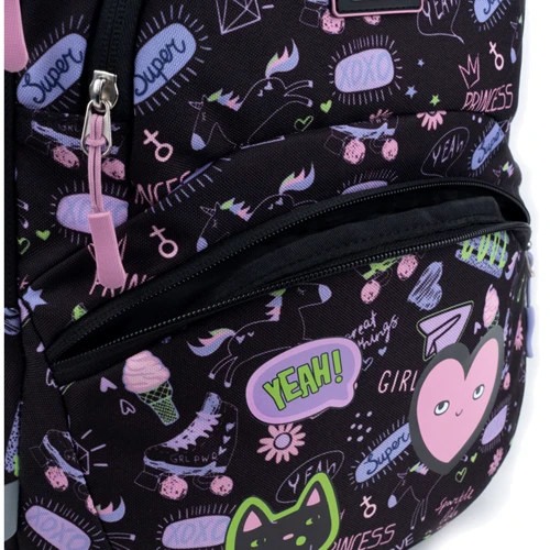 Рюкзак школьный GoPack Education Cool princess/One like GO22-175M-5: Спинка Ортопедическая (анатомическая)