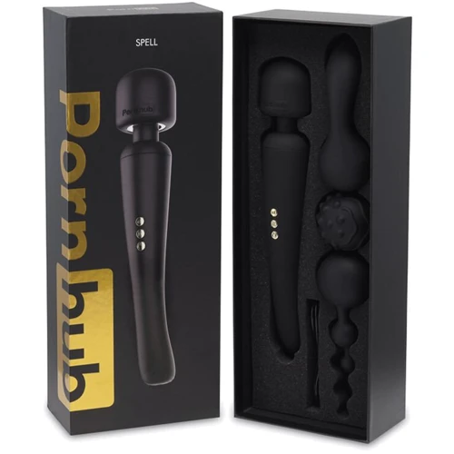 Вибромассажер Wand с тремя насадками Pornhub Spell Wand Set