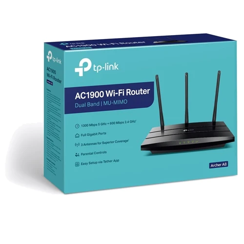 Маршрутизатор Wi-Fi TP-Link ARCHER-A8: Интерфейс подключения (LAN-порт) 4x10/100/1000 Ethernet
