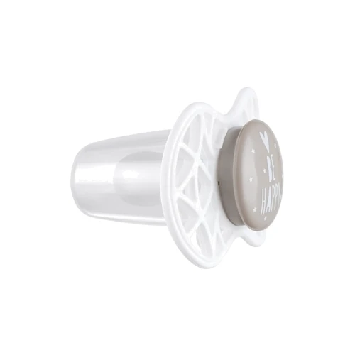 Пустышка Nuvita 7085 Air55 Cool Be Happy симметричная 6m+ серая (NV7085PG): Вид пустышки ночная