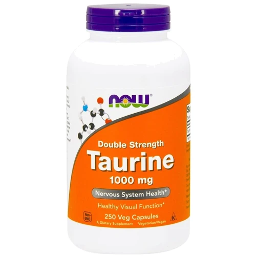 Now Foods Taurine, Double Strength, 1,000 mg, 250 Veg Capsules (NF0143)