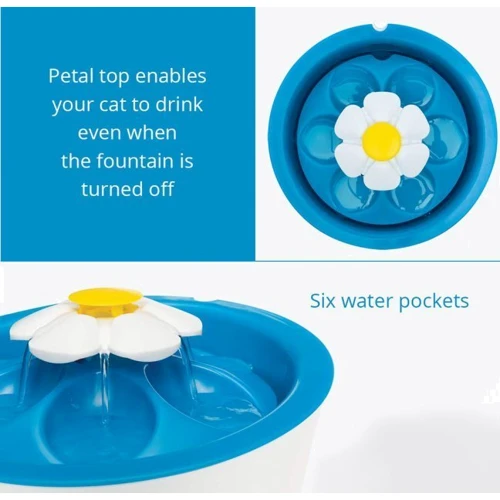 Поїлка-фонтан для собак та котів Hagen Catit Flower Fountain LED з підсвічуванням 3 л (22517437476): Матеріал Пластик