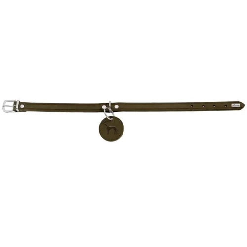 Ошейник круглый Hunter Aalborg кожаный S 16 мм 32-38 см оливковый (4016739672957): Цвет зеленый