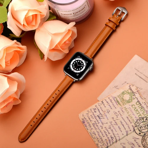 Аксессуар для Watch Slim 14mm Cow Leather Business Watch Bank Brown (BLAP181243) for Apple Watch 38/40/41mm фото 10
