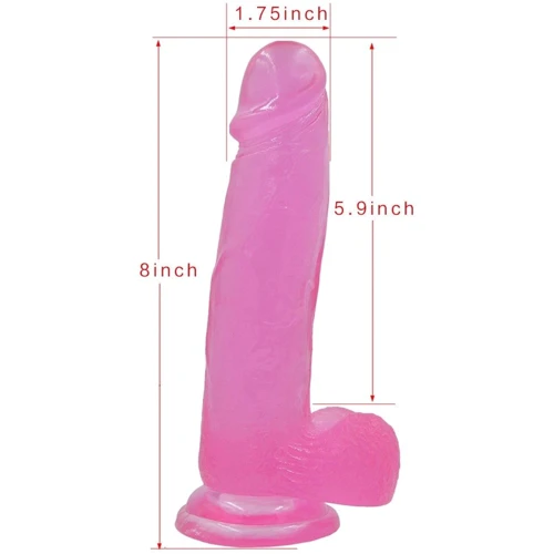 Фаллоимитатор LoveToy Jelly Studs Large Pink