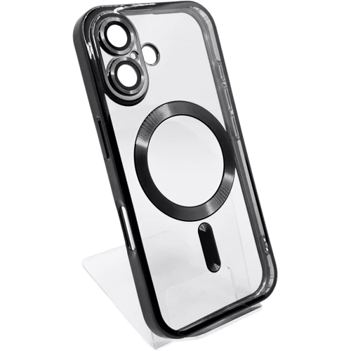 Чехол для iPhone BeCover Chrome Case with MagSafe Black for iPhone 16 (712070): Цвет черный