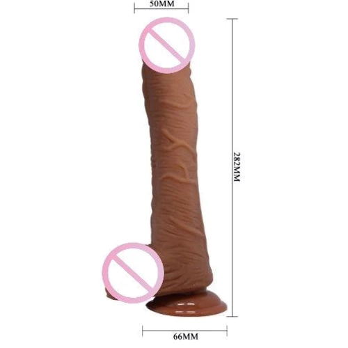 Фаллоимитатор на присоске Baile Beautiful ALEX 10.6'' Brown, BW-008037NR-1