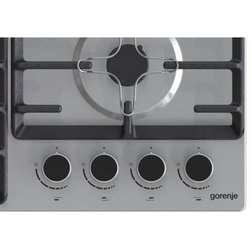 Варильна поверхня газова Gorenje G641BX: Робоча поверхня нержавіюча сталь