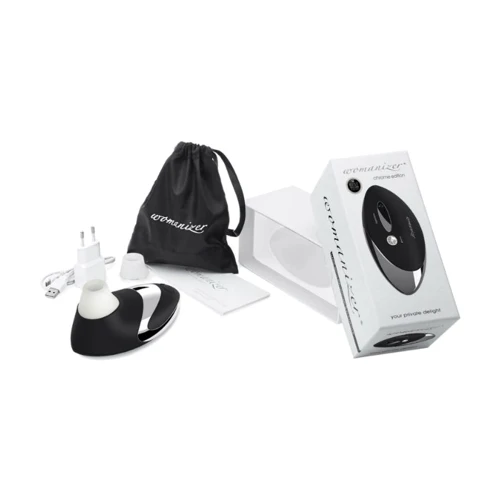 Womanizer W500 - вакуумный стимулятор клитора с кристаллом Swarovski, черный