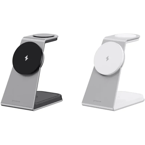 Зарядное устройство Proove Wireless Charger Omni Power 15W 3in1 Gray: Кабель в комплекте USB-C