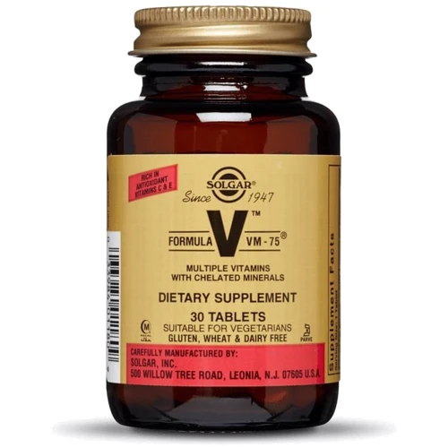 Solgar Formula V VM-75 Multiple Vitamins with Chelated Minerals 30 tabs Мультивитамины и минералы