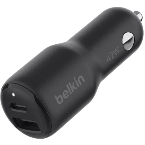 Зарядное устройство Belkin Car Charger USB+USB-C 42W Black (CCB005BTBK)