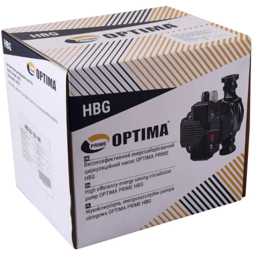 Насос циркуляційний енергозберігаючий Optima PRIME HBG 25-125AUTO: Потужність, кВт 0.18