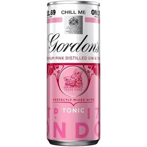 Напиток алкогольный Gordon's PINK GIN-TONIC 5% ж/б 250мл (PLK5000289930574)