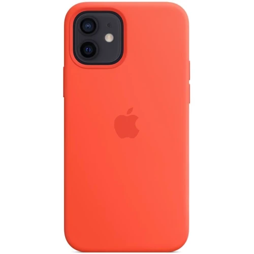 Чехол для iPhone Apple Silicone Case with MagSafe Electric Orange (MKTR3) for iPhone 12/iPhone 12 Pro: Цвет оранжевый