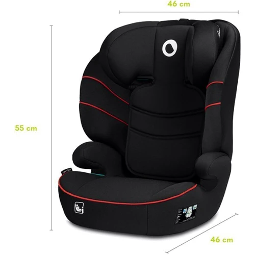Автокрісло Lionelo Lars I-Size Sporty 15-36 кг Black Red: Колір черно-красный