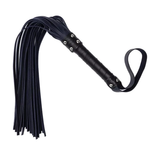 Флоггер из натуральной кожи Flirty Hard Leather - Dark Blue, BG-00003