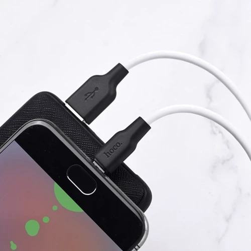 Кабель Hoco USB Cable to MicroUSB X21 Plus 2.4A 2m Black/White: Довжина 2 м