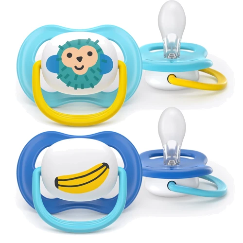 Пустушка Philips Avent Ultra Air, 6-18 міс., 2 шт, дизайн для хлопчиків (SCF080/26): Вік старше 6 місяців
