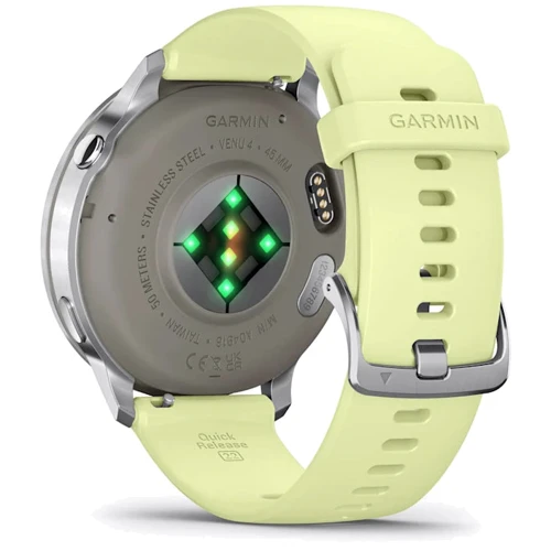 Смарт-часы Garmin Venu 4 45mm Silver with Citron Silicone Band (010-03014-02)