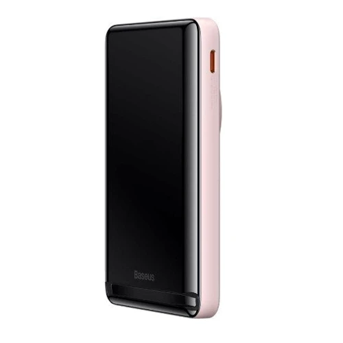 Внешний аккумулятор Baseus Magnetic Bracket Wireless 10000mAh 20W Pink (PPCX000004): Встроенный кабель нет