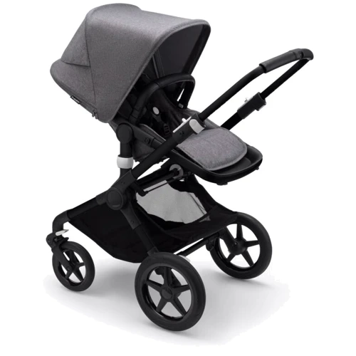 Универсальная коляска 2 в 1 Bugaboo Fox 3 без капюшона (Black/ Grey Melange): Материал колес полиуретан