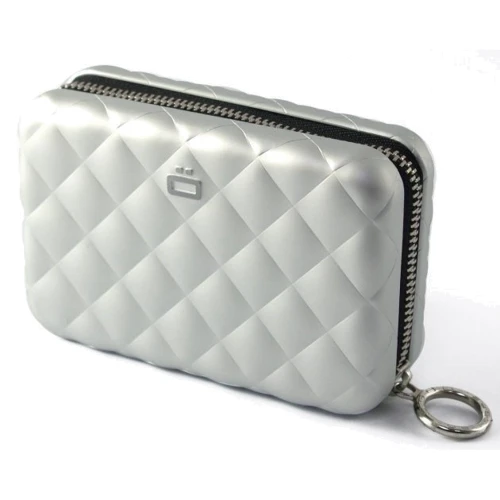Женский картхолдер Ogon Designs Quilted zipper на 24 карточки серый (QZ_Silver): Тип Картхолдеры