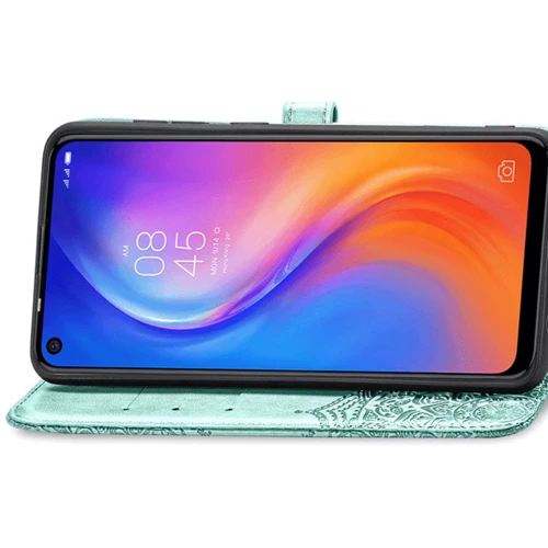 Аксессуар для смартфона Mobile Case Book Cover Art Leather Turquoise for TECNO Spark 5 Pro: Пленка в комплекте нет