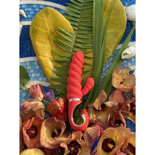 Витой вибратор с клиторальным стимулятором Gvibe Gcandy Mini Red