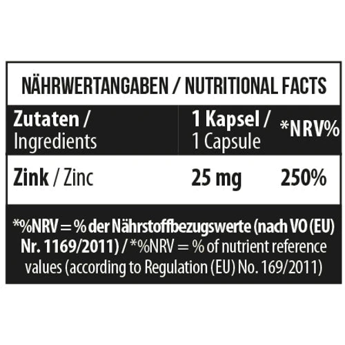 MST Zinc Citrate 25 mg Цинк цитрат 100 вегакапсул: Форма випуску Капсулы