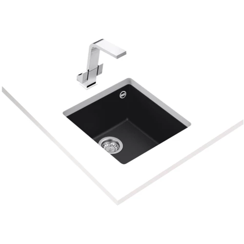 Кухонная мойка Teka SQUARE 40.40 TG 115230025 черная: Форма Квадратная
