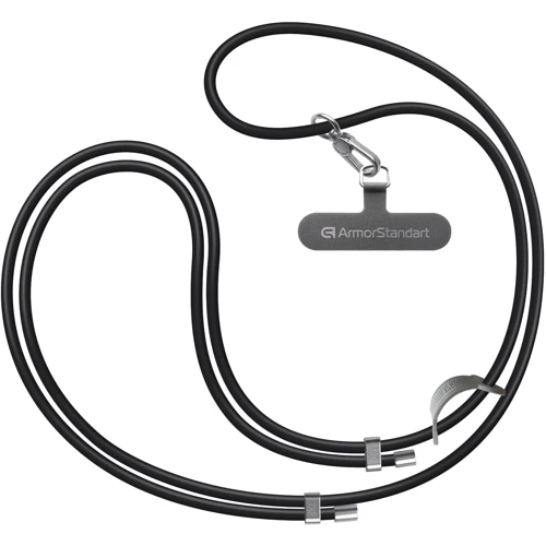 Ремешок для смартфона ArmorStandart Silicone Rope Titanium Black with Grey holder (ARM76273)