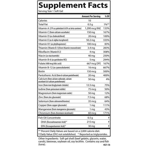 Carlson Labs Right 1 Daily Multiple with Fish Oil 60 Soft Gels Мультівітаміни і риб'ячий жир: Стать унісекс