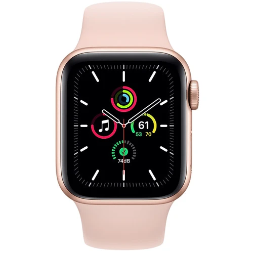 Apple Watch SE 40mm GPS Gold Aluminum Case with Pink Sand Sport Band (MYDN2): Екран OLED LTPO (1000 кд / м²) з технологіями Retina / 324x394 пікселів / захисне скло Ion-X підвищеної мі