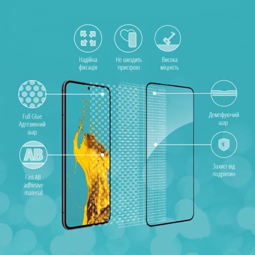 Аксесуар для смартфона Piko Tempered Glass Full Glue Black for Samsung S906 Galaxy S22 Plus/S916 Galaxy S23 Plus: Тип захисне скло