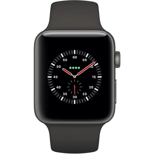 Apple Watch Series 3 Edition 42mm GPS+LTE Gray Ceramic Case with Gray/Black Sport Band (MQKE2): Розмір 42mm