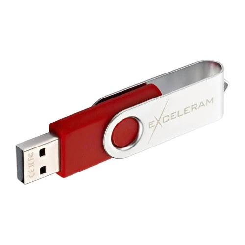 USB-флешка eXceleram 32GB P1 Series USB 2.0 Silver/Red (EXP1U2SIRE32) фото 4