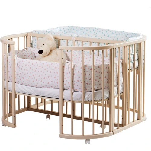 Кроватка детская Twins для двойни 110х110 L100-TW-02, слоновая кость, бежевый