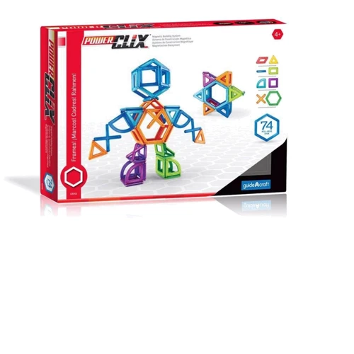 Конструктор Guidecraft PowerClix Frames, 74 детали (G9201): Количество деталей, шт. 74