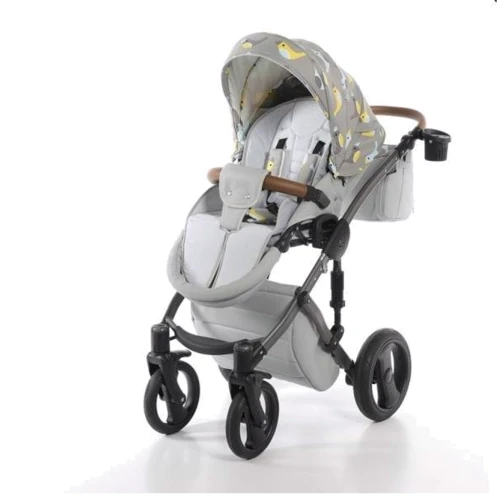 Универсальная коляска 2 в 1 Junama Limited Edition Skaylark, светло-серый с рисунком (JCS-01): Возможность установки люльки есть