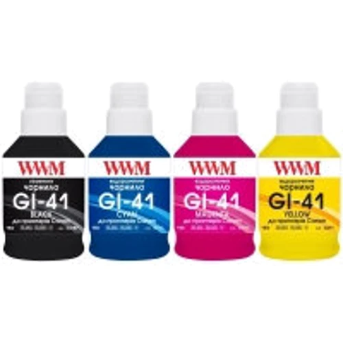 Чорнило WWM Canon GI-41 для G2420/3420 4х190г BP/C/M/Y SET, Pigm/Water (G41SET4)