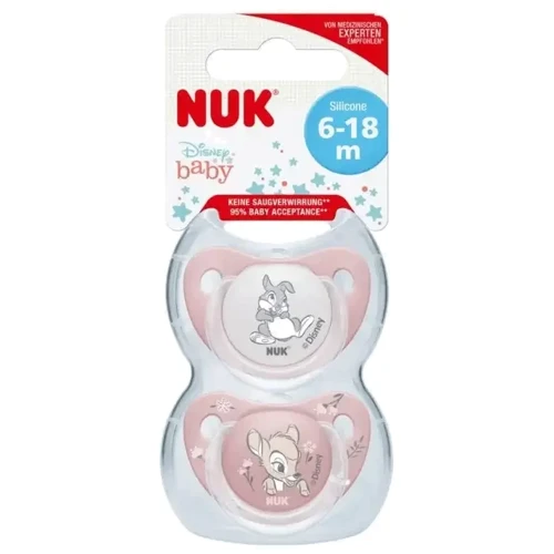 Пустышка Nuk Bembi размер 2 Розовая 2 шт (3952438): Возраст старше 6 месяцев