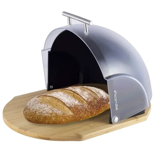 Хлебница Kamille 36.5 х 26.5 х 19 см черная (KM-1100-BK)