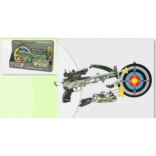 Арбалет детский, лазерный прицел, стрелы на присосках, мишень (35881L
