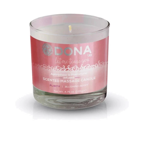 Масажна свічка DONA Scented Massage Candle Blushing Berry FLIRTY (135 гр)