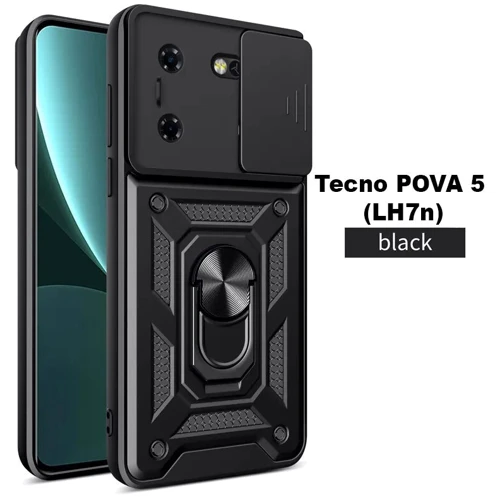 Чохол для телефона BeCover Military Black for Tecno POVA 5 (LH7n) (710004)