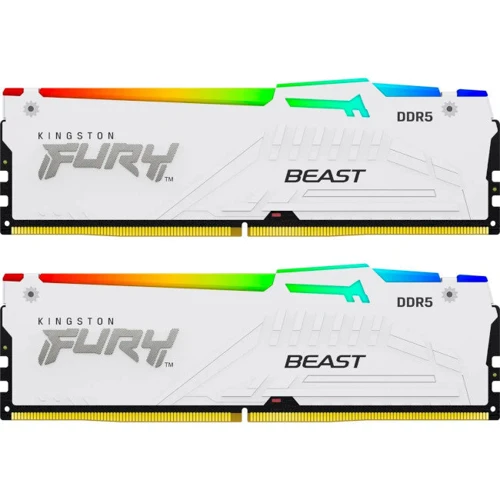 Kingston FURY 64 GB (2x32GB) DDR5 6000 MHz Beast RGB EXPO White (KF560C30BWEAK2-64)